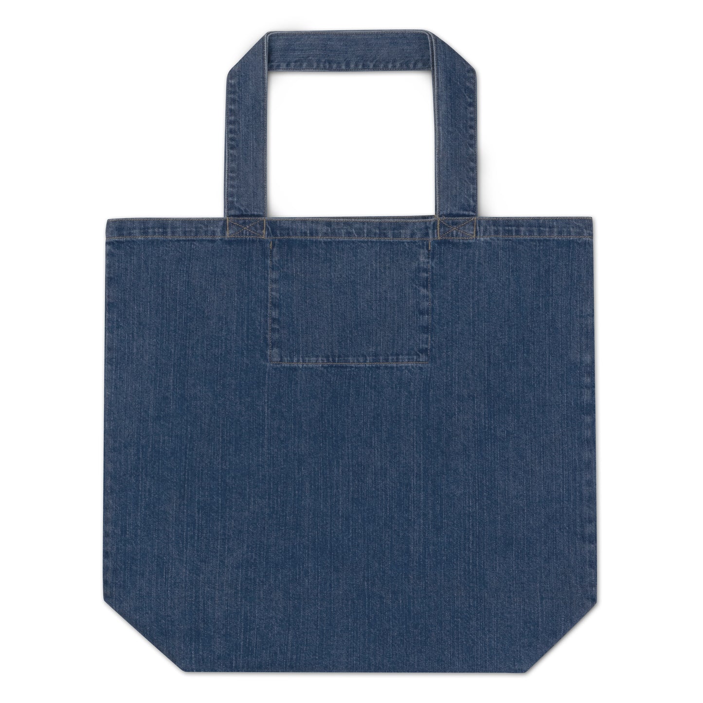 VP Organic Denim Tote Bag White Stitch