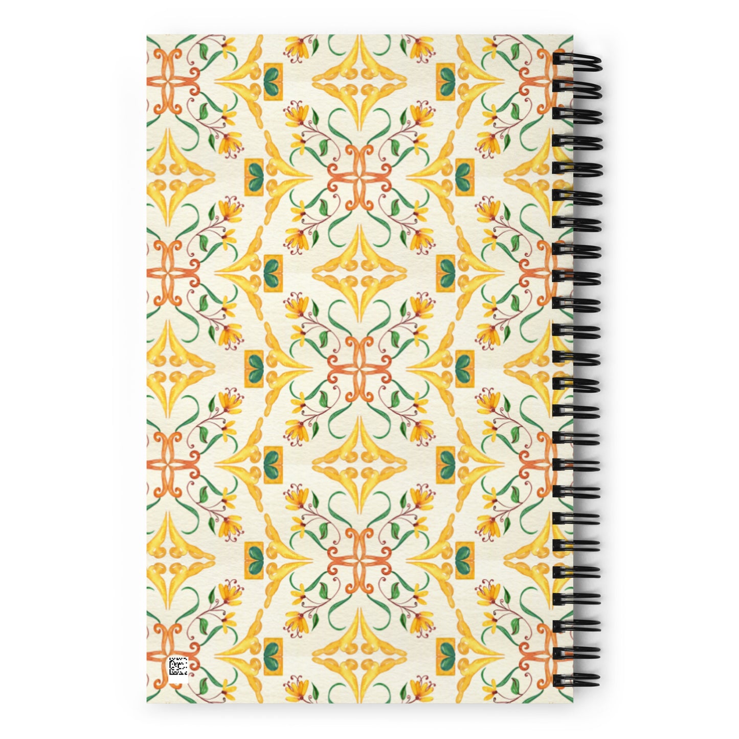 Tuscan Tile Design Spiral Notebook with Alphabet