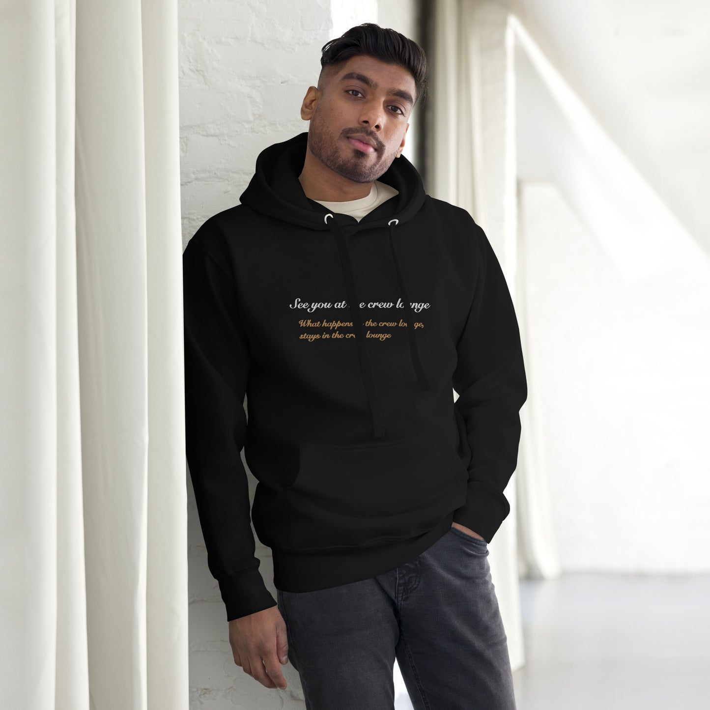 “What happens at the crew lounge, stays at the crew lounge” Unisex Hoodie