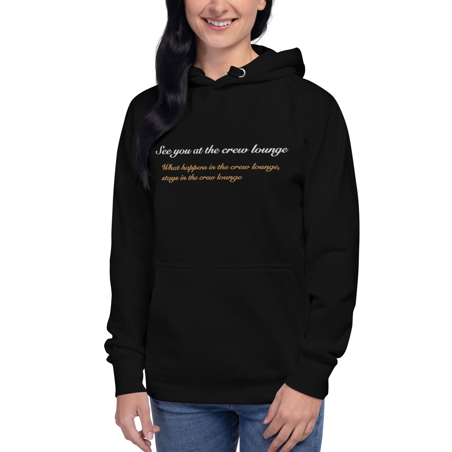 “What happens at the crew lounge, stays at the crew lounge” Unisex Hoodie