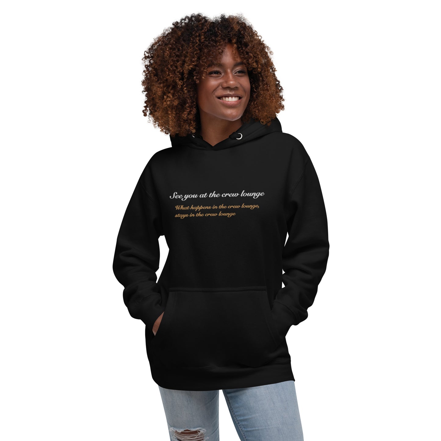 “What happens at the crew lounge, stays at the crew lounge” Unisex Hoodie