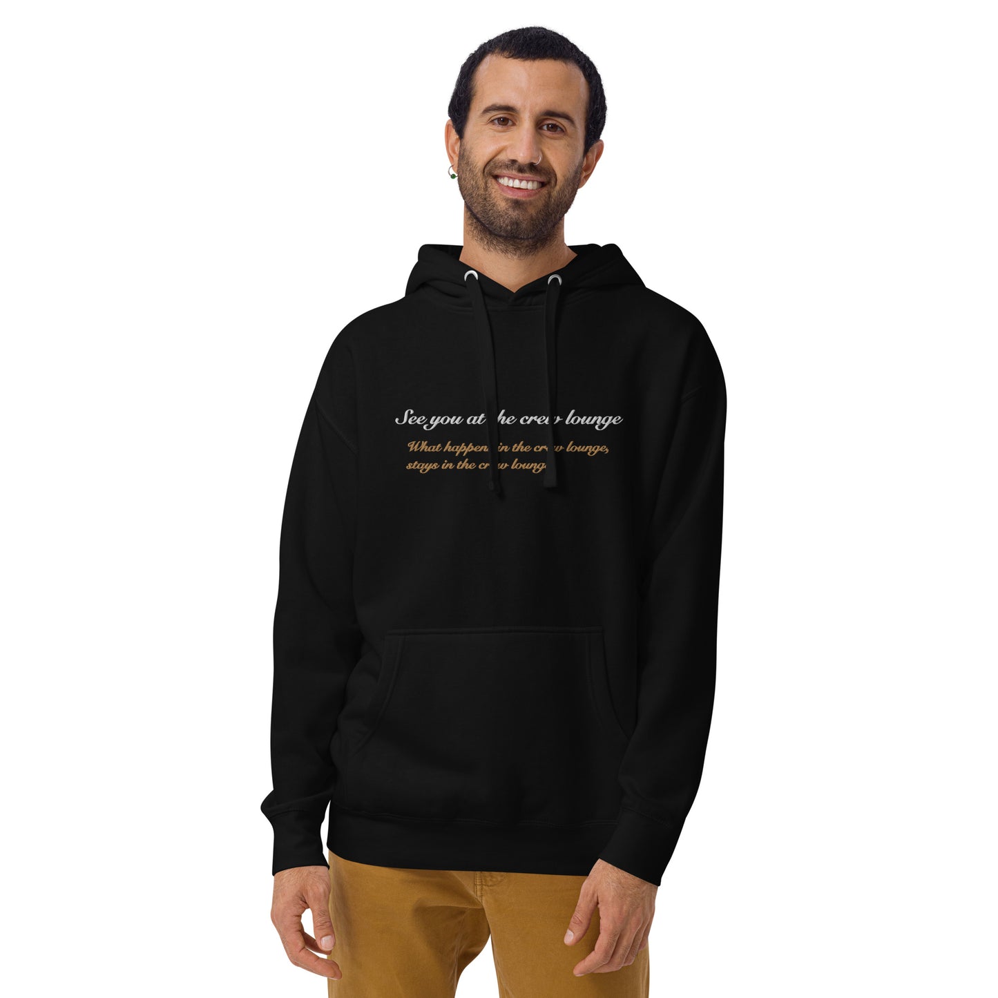 “What happens at the crew lounge, stays at the crew lounge” Unisex Hoodie